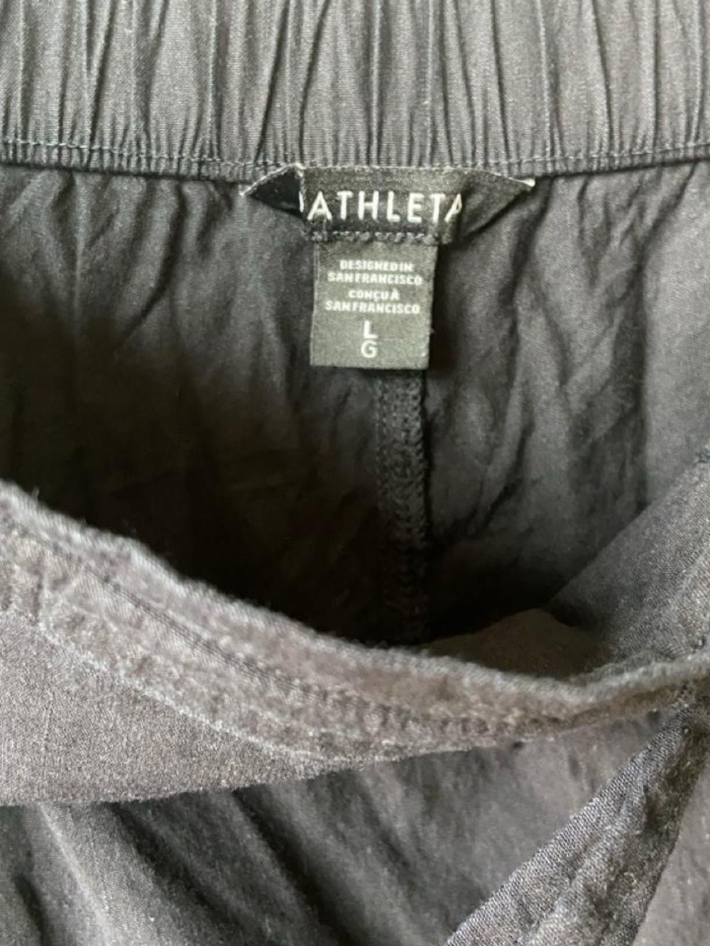 Athleta Paradise Straight Leg Cargo Pants Black Linen Blend - Picture 7 of 8